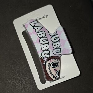 Labubu Pink and White Claw HairClip